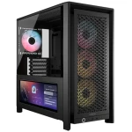 Corsair FRAME 4000D LCD RS ARGB černá / E-ATX / 3x USB-C / 4x 120mm PWM ARGB / bez zdroje / LCD / průhledná bočnice (CC-9011326-WW)