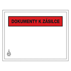 1000 x Samolepicí obal na doprovodnou dokumentaci, 230x160mm, DOKUMENTY K ZÁSILCE | RAJA