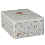 Ib Laursen Plechová dóza s víkem Grand Ma's Garden Flat, béžová barva
