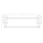 SAPHO - Magnetický držák ručníků 43cm XJ438