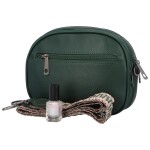Malá trendy koženková crossbody kabelka Jennifer, tmavě zelená