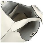 Trendy dámská koženková kabelka na rameno Karix, bílá