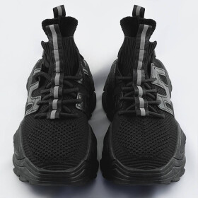 Černé dámské textilní tenisky sneakers (RA16) černá XL (42)