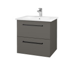 Dřevojas - Umyvadlová skříňka GIO SZZ2 60 - N06 Lava / Úchytka T06 / N06 Lava 202118H