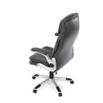 Křeslo kancelářské, šedá ekokůže, houpací mechanismus
