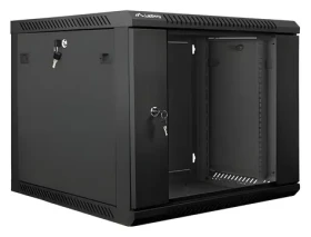 Lanberg WF01-6609-10B černá / Nástěnný rozváděč / 19" / 9U / 600×600 mm / skleněné dveře (WF01-6609-10B)