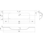 MEXEN - Vela umyvadlo zapuštěné do desky 161 x 46,5, bílá lesk 25231600