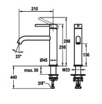Dřezová baterie KWC Bevo E, 125589, Industrial Black 125589