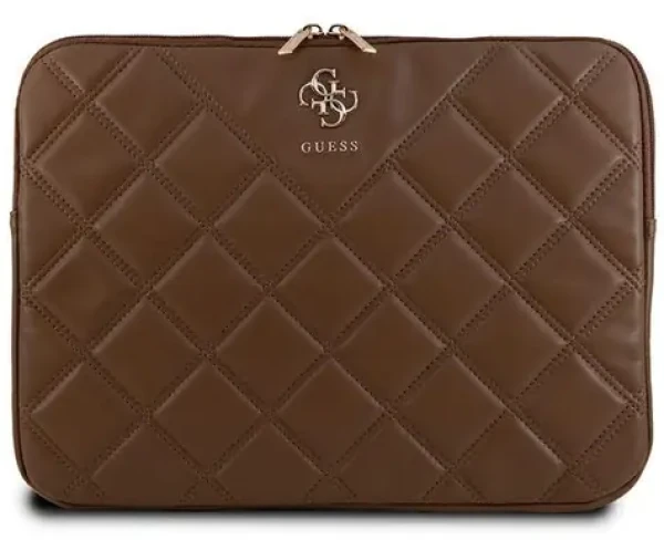 Guess Quilted 4G hnědá / Obal na notebook / 14" (GUCS14ZPSQSSGW)