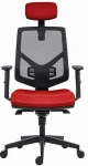 Powerton Tina červená / Kancelářské ergonomické křeslo / nosnost 120 kg (MKWPTIKDCCCA)