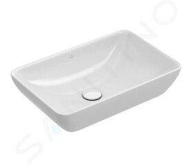 VILLEROY & BOCH - Venticello Umyvadlo 550x360 mm, s přepadem, bez otvoru pro baterii, CeramicPlus, alpská bílá 411355R1