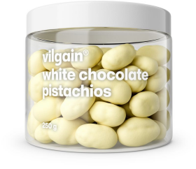 Vilgain Pistácie v čokoládě – 3× bílá čokoláda 250 g