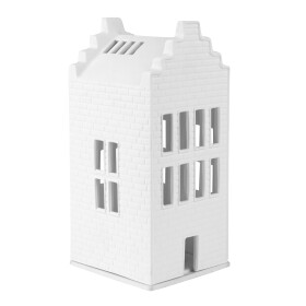 Räder Porcelánový svícen domeček Large Brick House 21 cm, bílá barva, porcelán