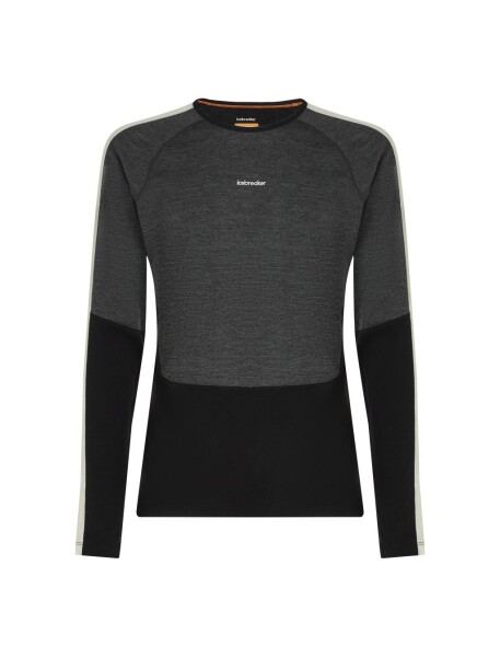 ICEBREAKER Mens 200 Oasis+ LS Crewe, Black/Jet Hthr/Undyed/Cb (vzorek) velikost: M
