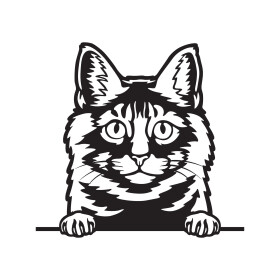 Kurilský bobtail kočka dřevěná dekorace na zeď Rozměr (cm): 38 x 35