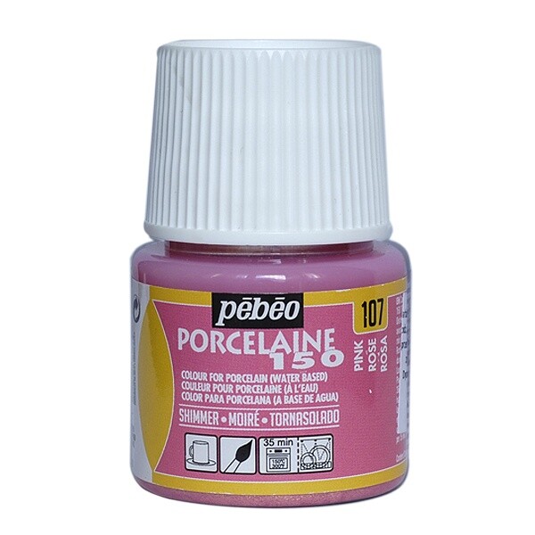 Pébéo Barva na porcelán a sklo Porcelaine 150 45 ml - růžová metalická 107
