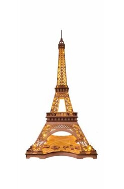 RoboTime 3D dřevěné puzzle Rolife Noc Eiffelovy věže svítící