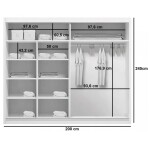 Šatní skříň Ska A12 XL Barva korpusu: Grafit, Rozměry: 150 cm, Dveře: Dub sonoma