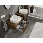 MEXEN/S - Rivel koupelnová skříňka pod umyvadlo 60, 1 šuplík, reliéf , ořech 91A20-06023-1-BF86