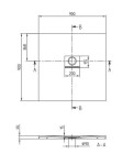 VILLEROY & BOCH - Squaro Infinity Sprchová vanička, 90x90 cm, Quaryl, Stone White UDQ9090SQI1V-RW