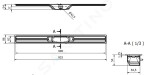 I-Drain - Linear 54 Nerezový sprchový žlab, délka 900 mm, s hydroizolací ID4M09001X1