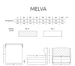 Materasso Čalouněná postel MELVA boxspring ROZMĚR: 2x (100x200) cm - boxspring,šedá