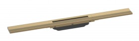 HANSGROHE - RainDrain Flex Lineární sprchový žlab s nerezovým roštem 700, do prostoru, zkrátitelný, kartáčovaný bronz 56043140