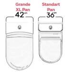 SAPHO - GRANDE WC kombi XL, spodní/zadní odpad, bílá GR360