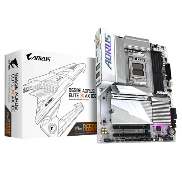 GIGABYTE B650E AORUS ELITE X AX ICE / B650 / AM5 / 4xDDR5 / PCIEx16 / 1x 2.5GLAN / Wi-Fi / ATX (B650E A ELITE X ICE)