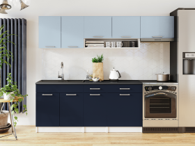 FRONTI Kuchyňská linka VIVIEN 240cm - Denim + marine blue
