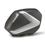 V37Nt pár bočních kufrů Givi (levý+pravý) boční víka stříbrný šíp (Monokey pro Plx...)