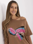 Tričko CLM TS 1019.79 světle hnědé XL