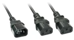 Lindy IEC Y-kabel C14 - 2x C13 černá / Napájecí kabel / 2 m (30039)
