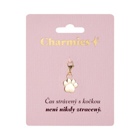 Zlatý přívěsek tlapky - Čas strávený s kočkou - Albi