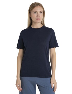Dámské merino triko krátký rukáv ICEBREAKER Wmns Linen SS Tee, Midnight Navy velikost: XS