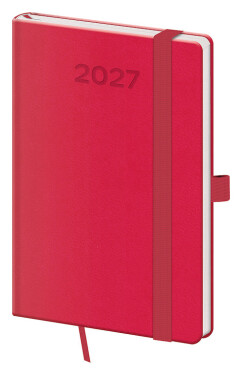 Týdenní diář 2027 Helma kapesní Print Pop malinový