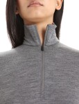Dámské merino tričko s dlouhým rukávem ICEBREAKER Wmns 200 Oasis LS Half Zip, Gritstone Heather velikost: M