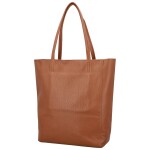 Trendy dámská kožená kabelka na rameno Sascha, koňaková