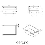 CERANO - Zápustná polička/nika do obkladu - nerezová - 30x20x10 CER-8050BD80245