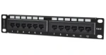Intellinet patch panel Cat6 UTP černá 12 portů / Patch panel / RJ-45 / 10" / 1U (720748)