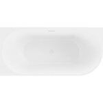 MEXEN/S - Mia volně stojící rohová vana levá 140 x 75, bílá/černá, sifon a přepad bílá 52691407575L-20