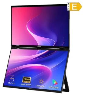 2×18,5" Zeuslap Z18W / Přenosný monitor / IPS / FHD 1920×1080 / 120Hz / USB-C + mini HDMI (Z18W)