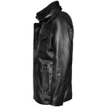 Pánská Kožená Bunda Black Rune Eton Brixton Černá Velikost: 6XL