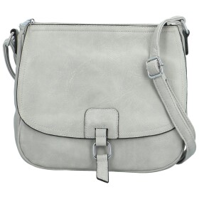 Trendy dámská koženková crossbody kabelka Samira, šedá