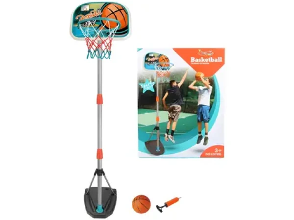 MADE Basketbalová souprava / Basketbalový koš se stojanem / nastavitelná výška 126-158 cm / plast