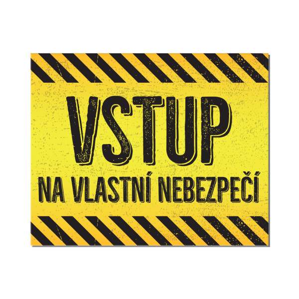 Cedulka na dveře - Na vlastní nebezpečí - Albi