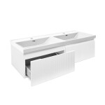 Koupelnová skříňka s umyvadlem SAT Evolution 118x30x44,8 cm bílá mat SATEVO120WMU4 SATEVO120WMU4