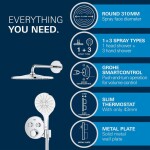 GROHE - Precision SmartControl Sprchový set s termostatem pod omítku, průměr 31 cm, 3 proudy, chrom 34877000
