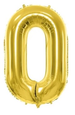 Balónek fóliový narozeniny číslo 0 zlatý 72 cm Balónek fóliový narozeniny číslo 0 zlatý 72 cm