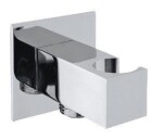 SAPHO - Držák sprchy hranatý, pevný, s vyústěním, chrom SG303